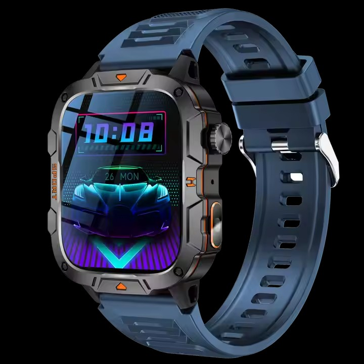 2024 Sport Fashion Flash Light Smart Watch Reloj Inteligent Fitness Tracker 1.96 Inch BT Call Smart Watch