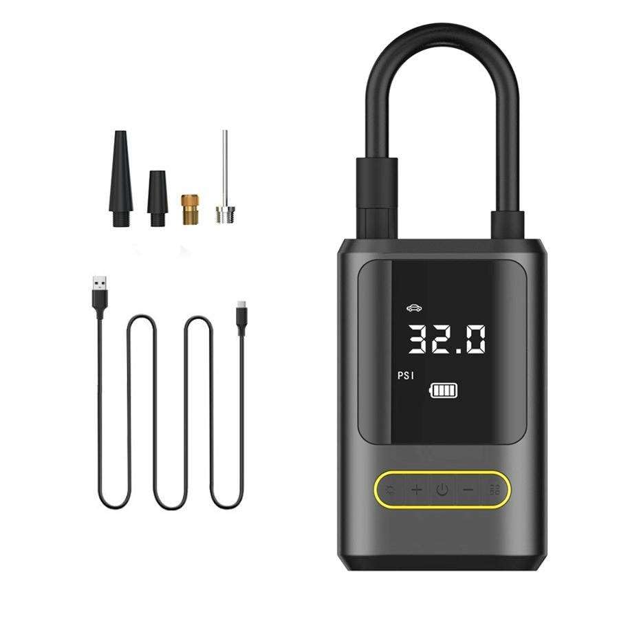 Tyre Air Pump Cum Phone Powerbank for Car & Bike | 150 Psi | 6000 Mah | Digital Display | 5 Air Fill Modes |Portable Electric Tyre Air Inflator Pump
