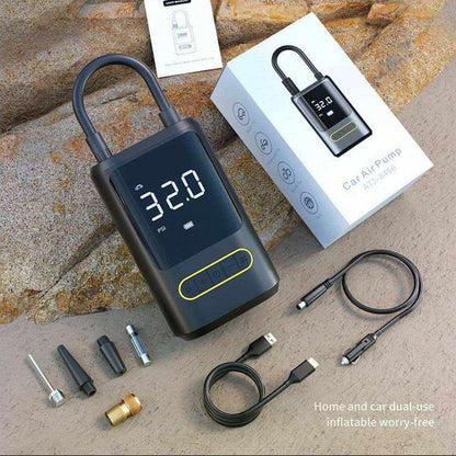 Tyre Air Pump Cum Phone Powerbank for Car & Bike | 150 Psi | 6000 Mah | Digital Display | 5 Air Fill Modes |Portable Electric Tyre Air Inflator Pump
