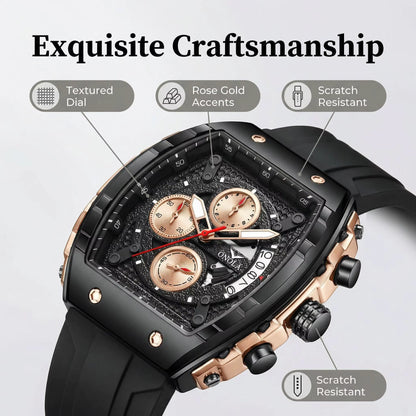 High Quality Fashion Sports Watch for Men Night Light Quartz Chronograph Watch