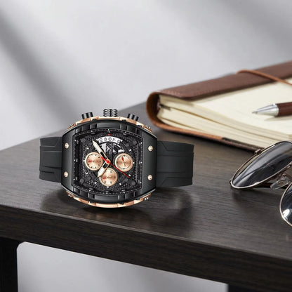 High Quality Fashion Sports Watch for Men Night Light Quartz Chronograph Watch