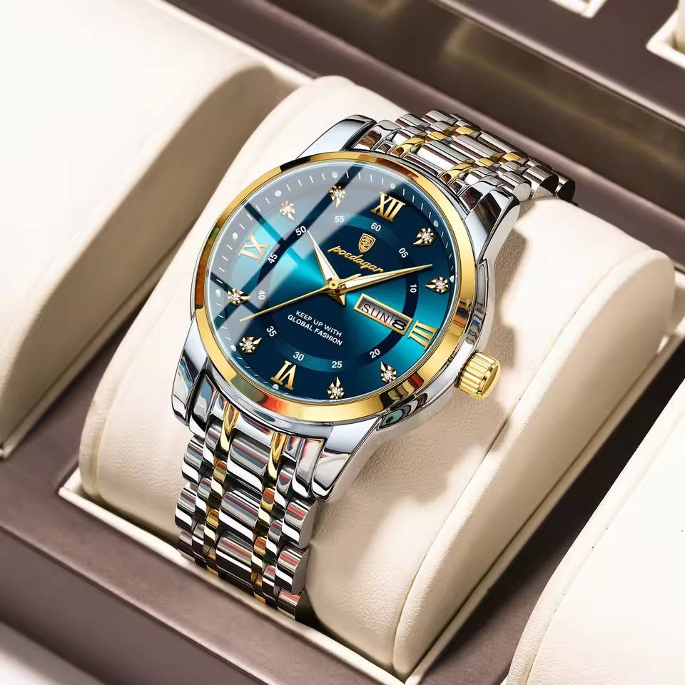 New Hot Luxury Wristwatch Waterproof Luminous Date Week Mens Style Quartz Watches for Men Montre Relojes