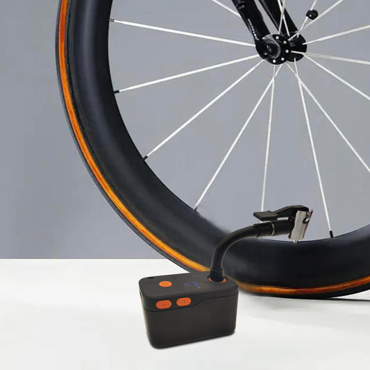 High Pressure Portable Electric Bicycle Tire Pump Lightweight Tiny Mini Smart Bike Air Pump with Presta Valve Adapter 120 PSI