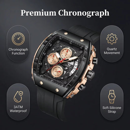 High Quality Fashion Sports Watch for Men Night Light Quartz Chronograph Watch