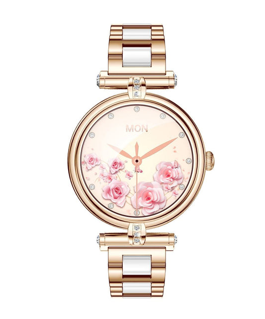 Women Watch Heath Monitoring Phone Call 1.09 Inch Touch Screen IP68 Waterproof Luxury Fashion Watch