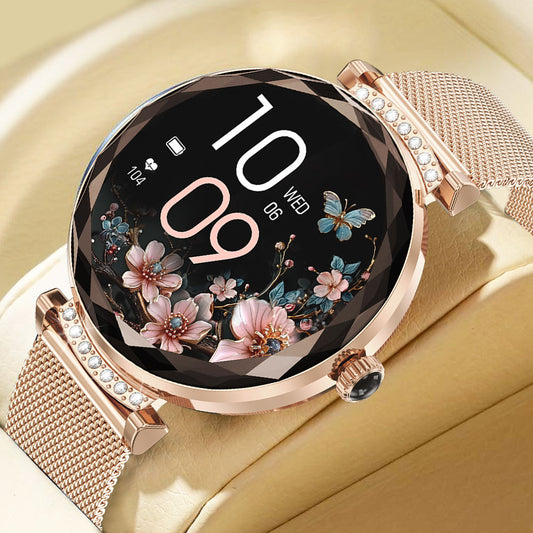 New Women Watch AMOLED Screen BT Calling Calories Multi-sport Model Lady Fashion watch for Women Gift