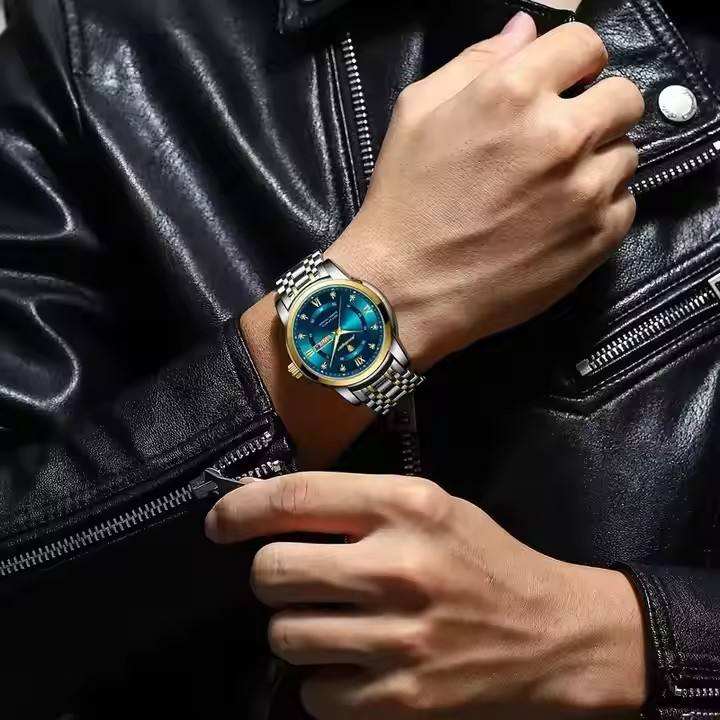 New Hot Luxury Wristwatch Waterproof Luminous Date Week Mens Style Quartz Watches for Men Montre Relojes