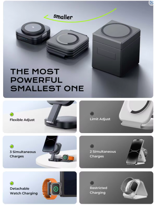 Wireless Phone / Smartwatch Charging Stand 3 in 1