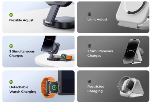 Wireless Phone / Smartwatch Charging Stand 3 in 1