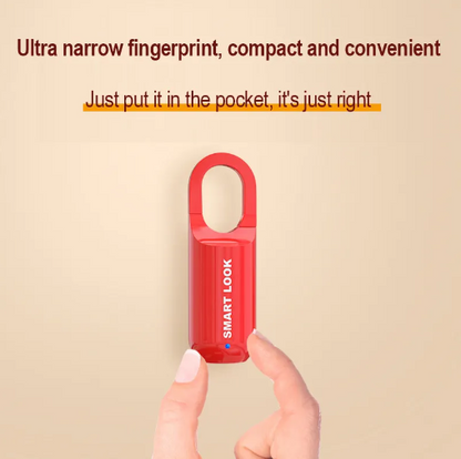 Small Unlocking Padlock Luggage Gym Cabinet Waterproof USB Charging Smart Fingerprint Padlock