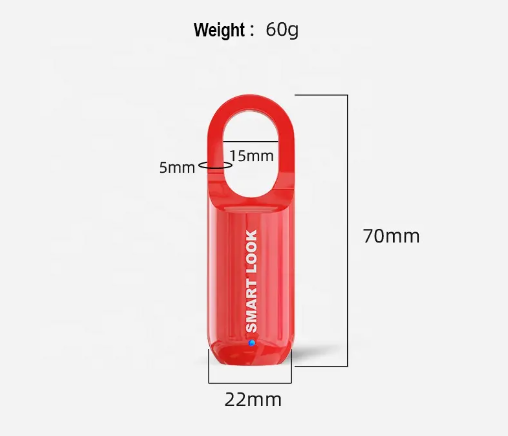 Small Unlocking Padlock Luggage Gym Cabinet Waterproof USB Charging Smart Fingerprint Padlock
