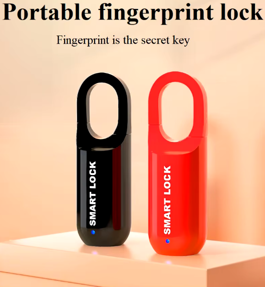 Small Unlocking Padlock Luggage Gym Cabinet Waterproof USB Charging Smart Fingerprint Padlock